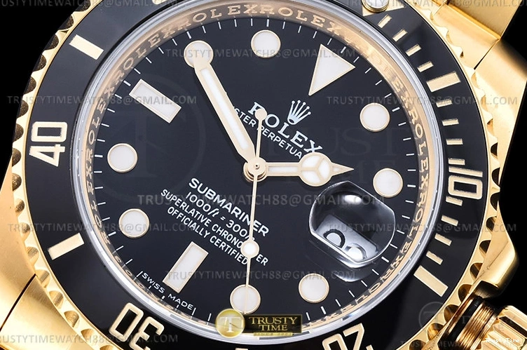 1229 ROLSUB0475D – Submariner 116618LN Wrp 904 YG YG Black KF VR EyeCatching 1052